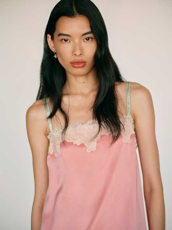 Emma-rose Silk Dress - Carnation
