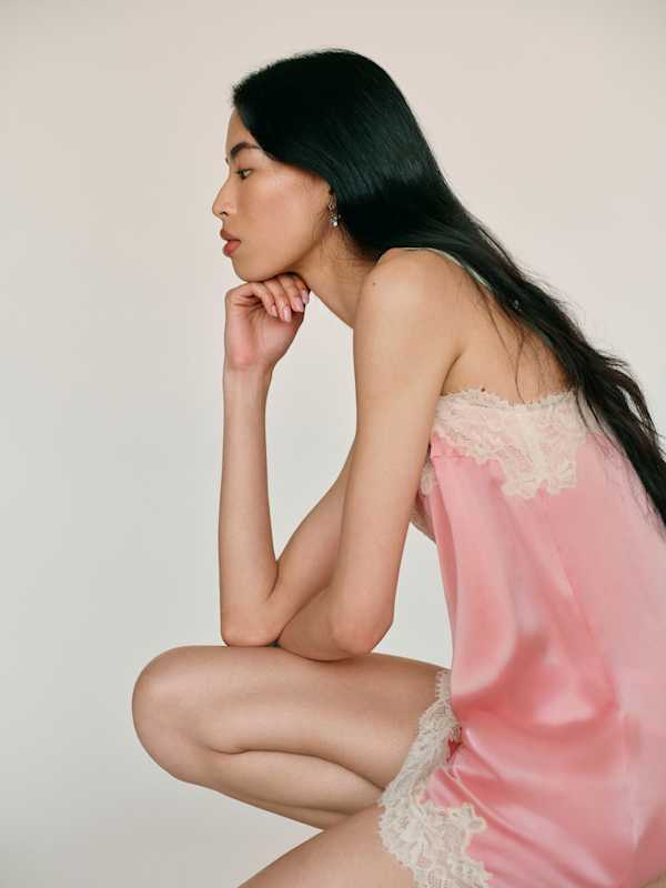 Emma-rose Silk Dress - Carnation