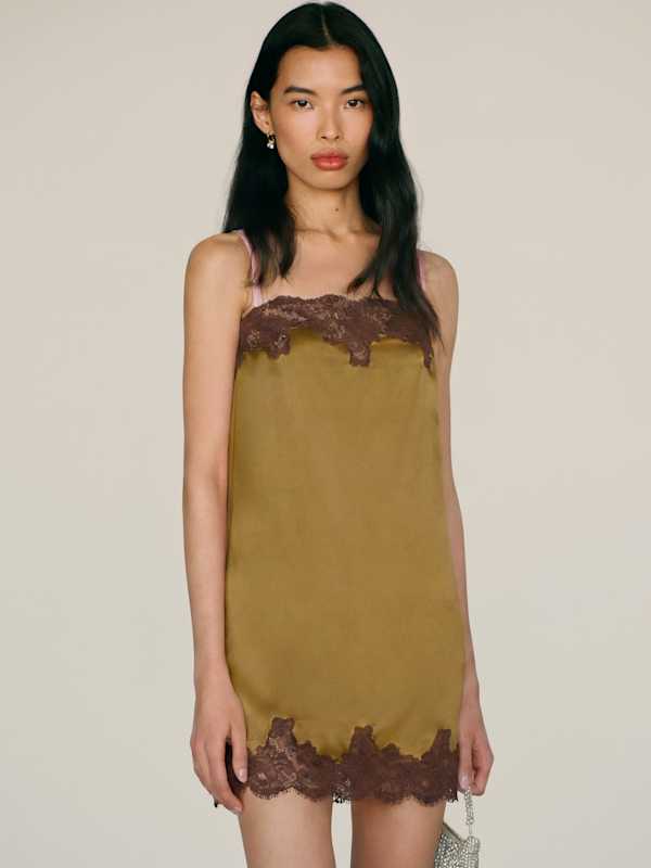 Emma-Rose Silk Dress - Citrine