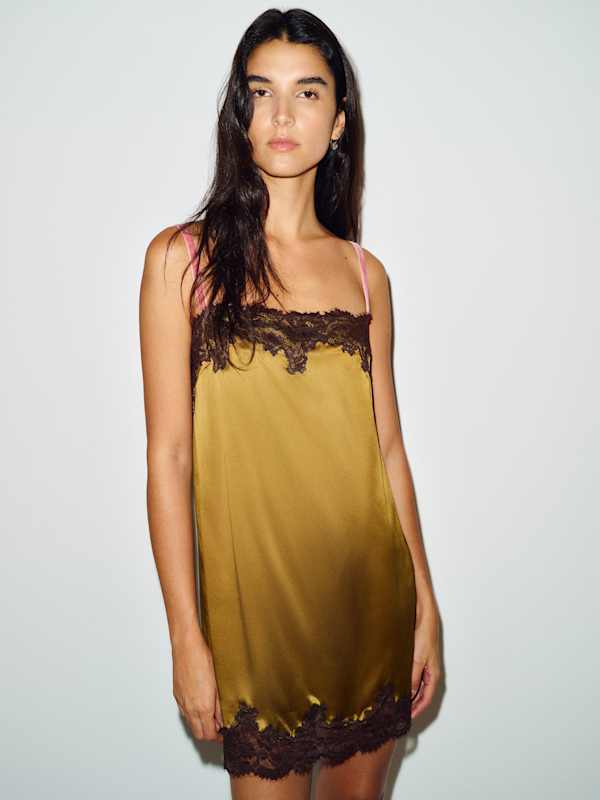 Emma-Rose Silk Dress - Citrine