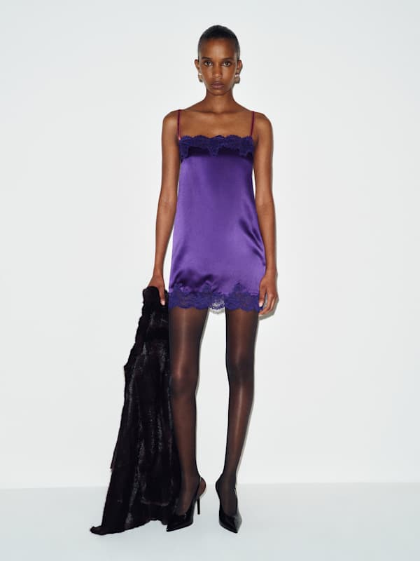 Robe en soie Emma-rose - Violet