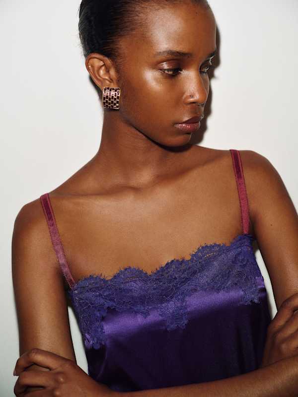 Robe en soie Emma-rose - Violet