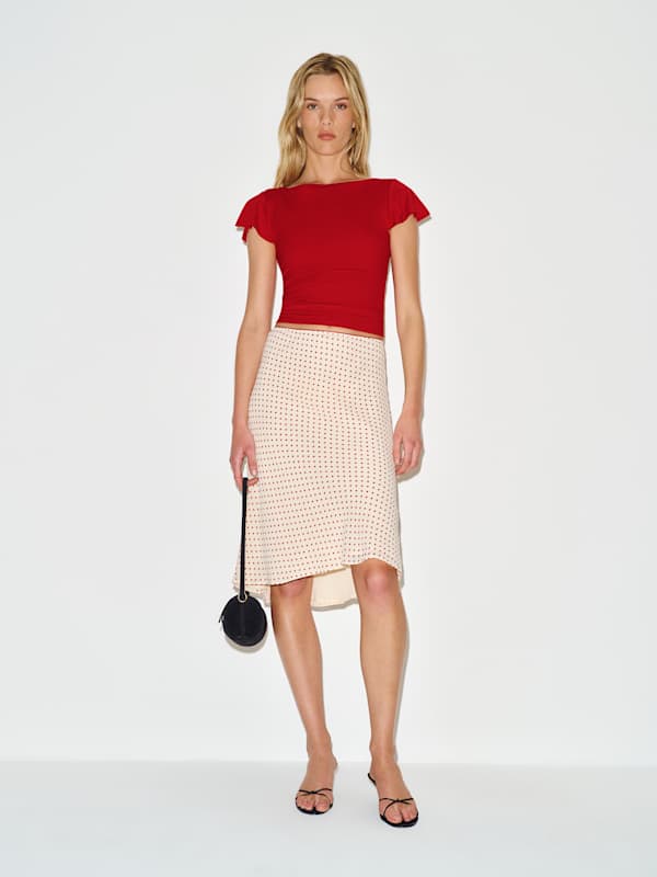 Top en maille Jensen - Rouge &agrave; l&egrave;vres