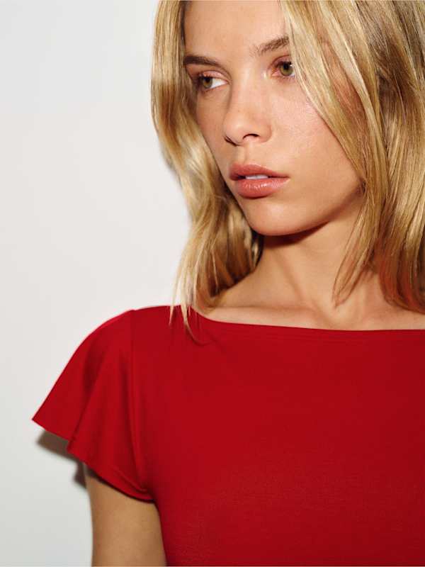 Top en maille Jensen - Rouge &agrave; l&egrave;vres