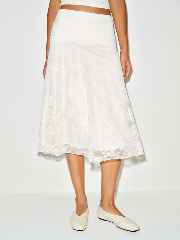 Lennon Knit Two Piece - White Lace