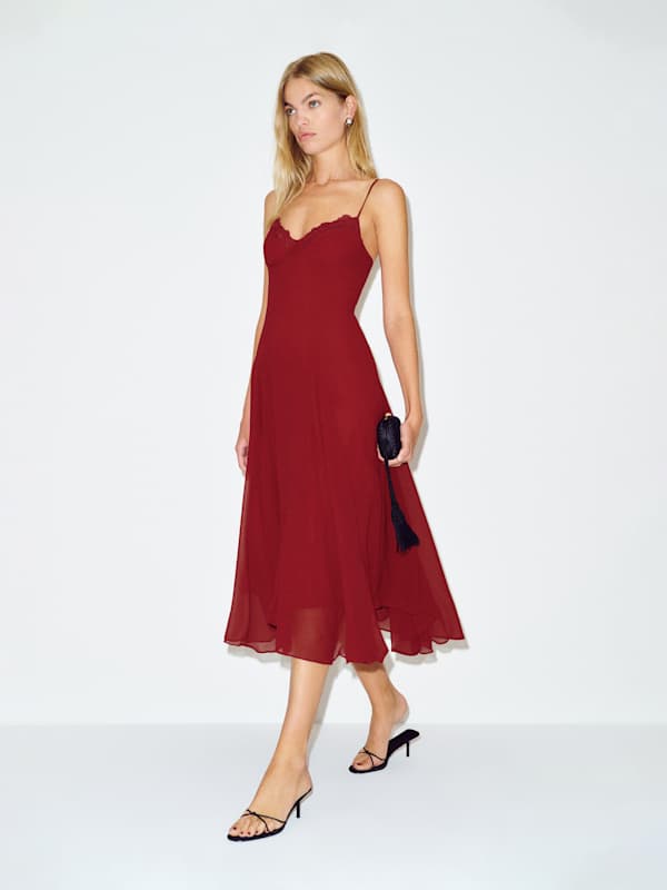 Petites Laia Dress - Ruby