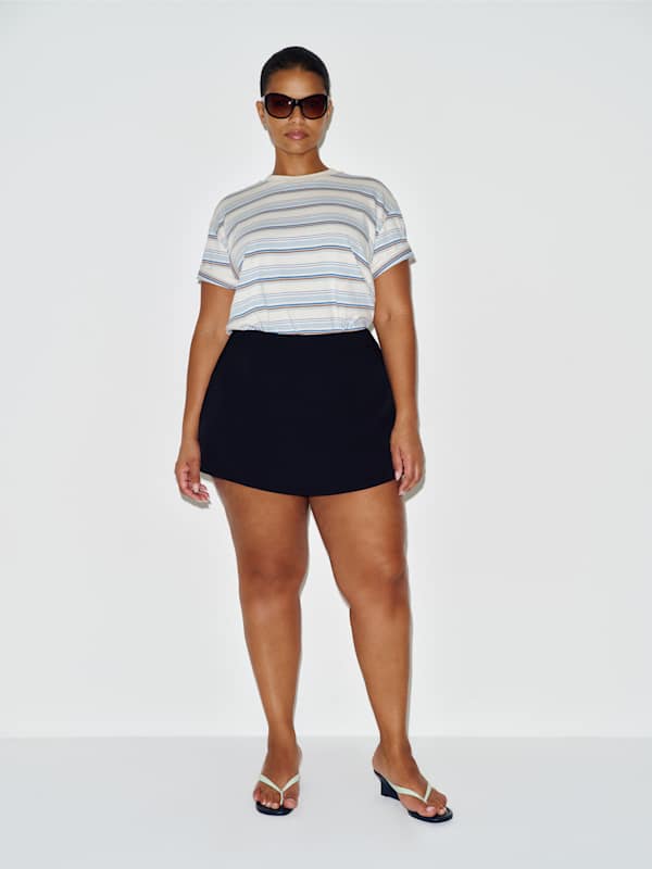 Jupe-short Penelope grandes tailles - Noir