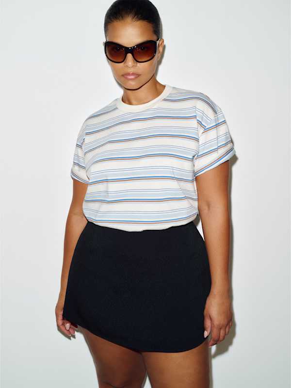 Jupe-short Penelope grandes tailles - Noir