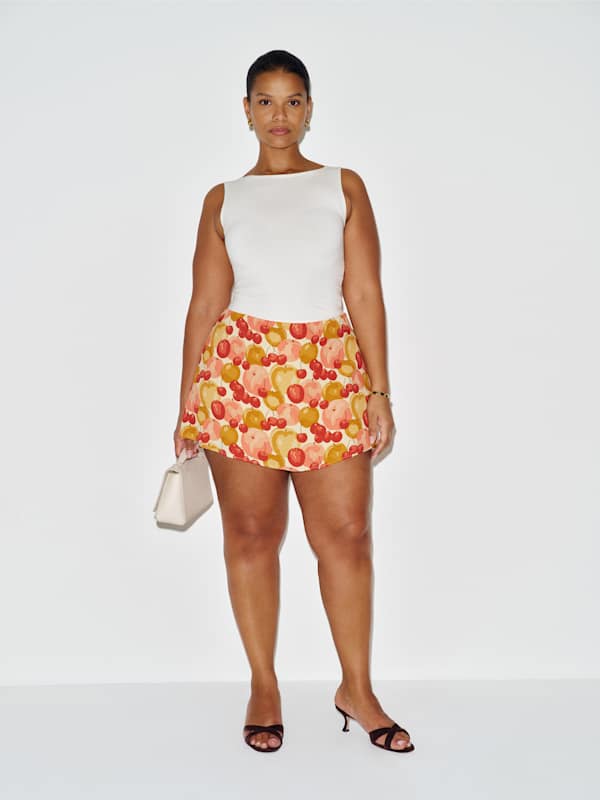 Jupe-short Penelope grandes tailles - Georgia Peach