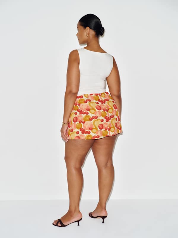 Jupe-short Penelope grandes tailles - Georgia Peach