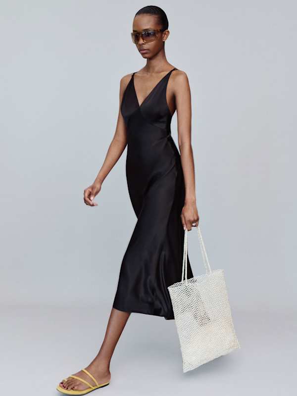 Anaya Silk Dress - Black
