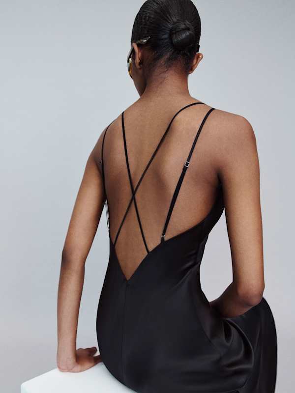 Anaya Silk Dress - Black