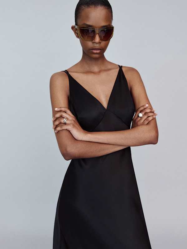 Anaya Silk Dress - Black