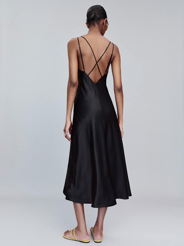 Anaya Silk Dress - Black