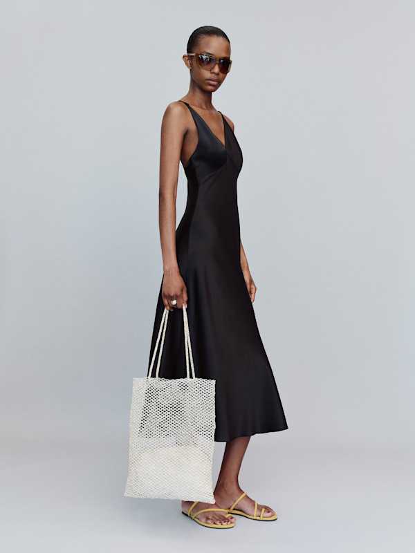 Anaya Silk Dress - Black