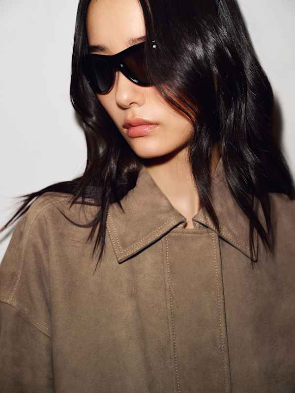 Veda Taelor Bomber Jacket - Mushroom Suede