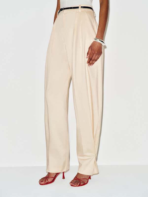 Oria Barrel Leg Pant - Yogurt