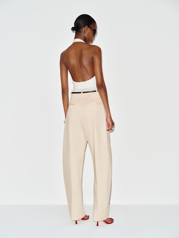 Oria Barrel Leg Pant - Yogurt