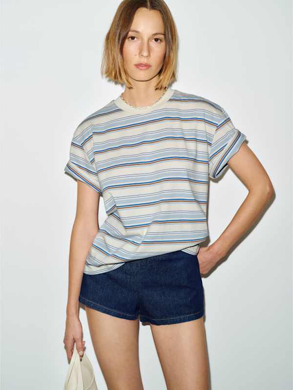 Rowan Oversized Tee - La Jolla Stripe
