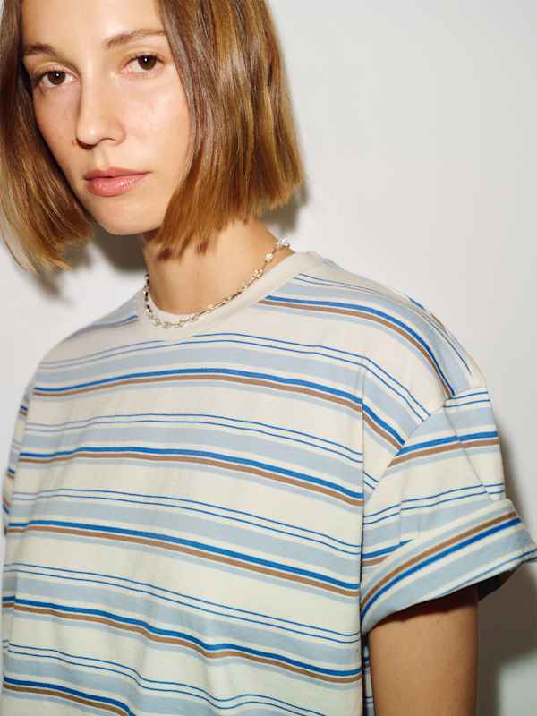 Rowan Oversized Tee - La Jolla Stripe