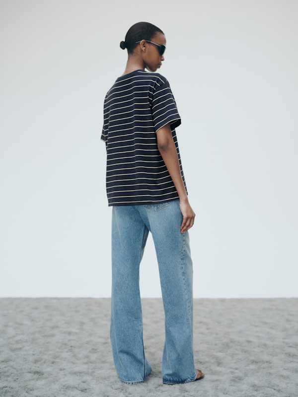 Rowan Oversized Tee - Pacifica Stripe