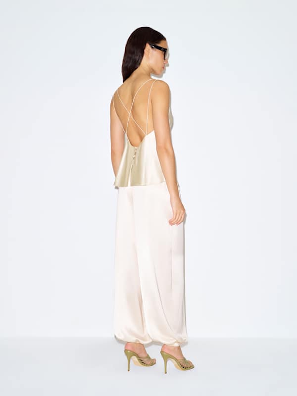 Jule Silk Top - Almond