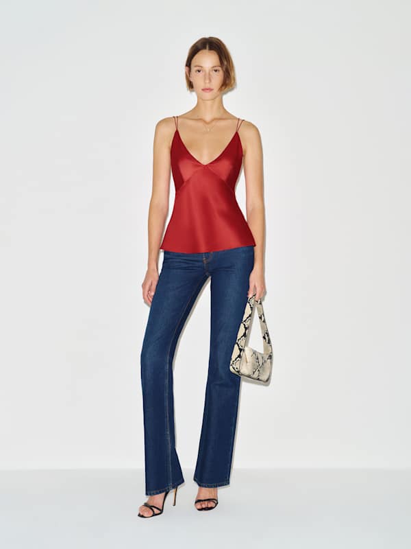 Jule Silk Top - Lipstick