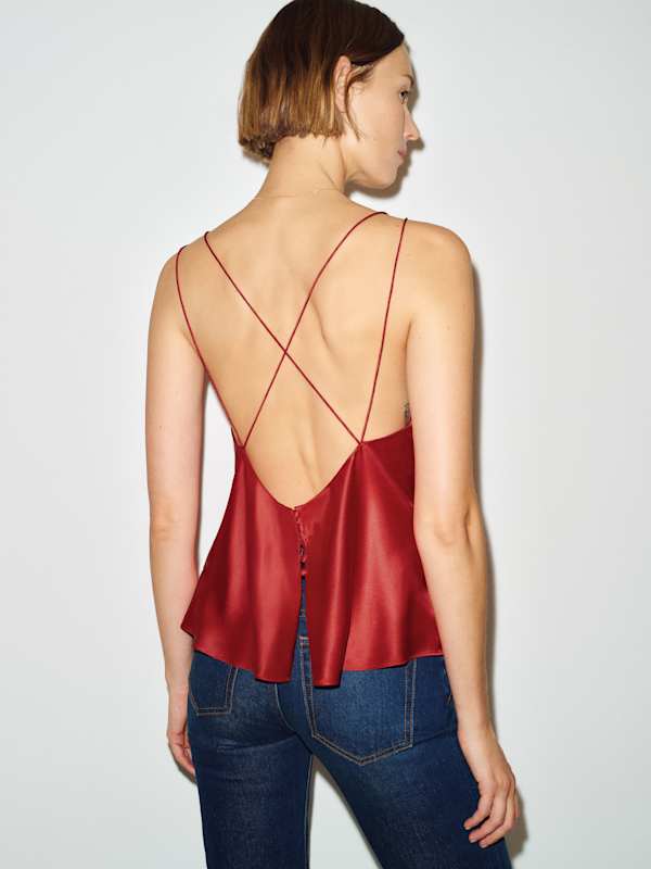 Jule Silk Top - Lipstick