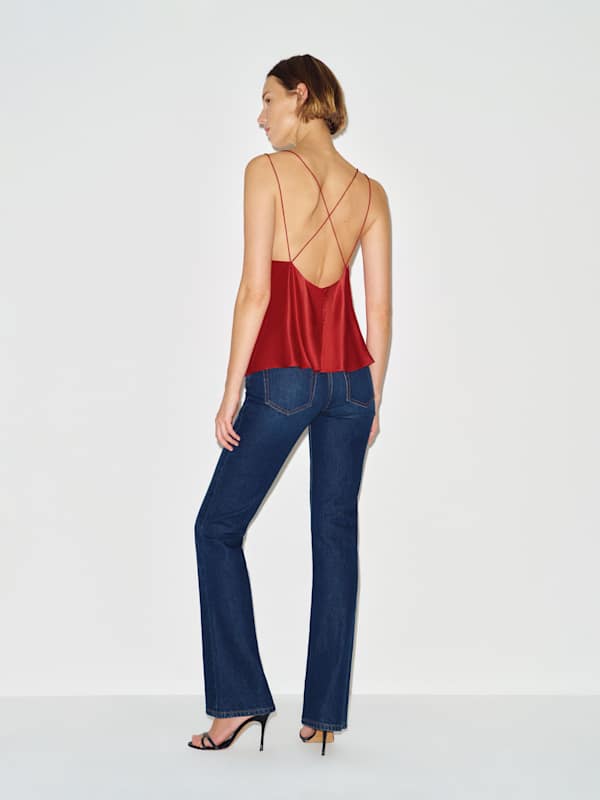 Jule Silk Top - Lipstick
