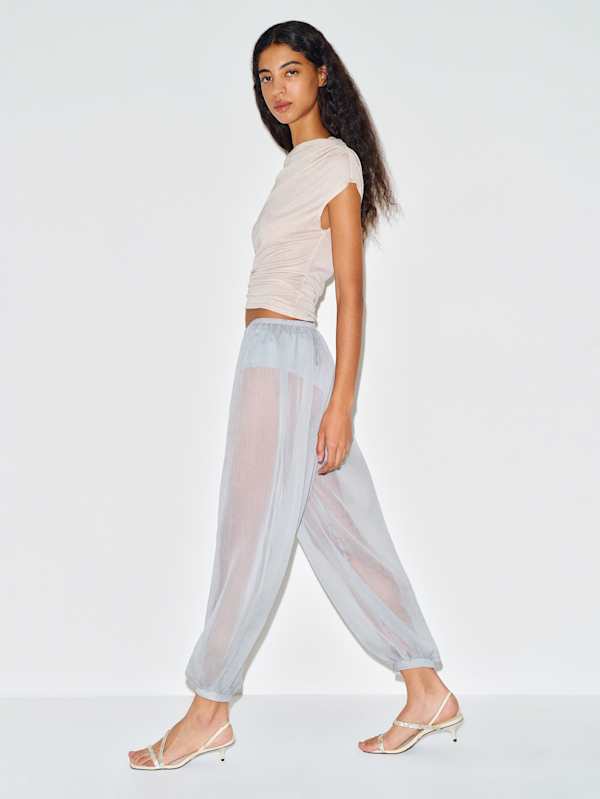 Shoshana Heeled Sandal - Almond Leather Shell Buttons