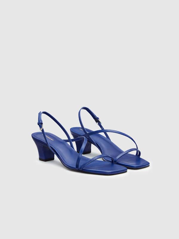Shoshana Block Heel - Cobalt Leather