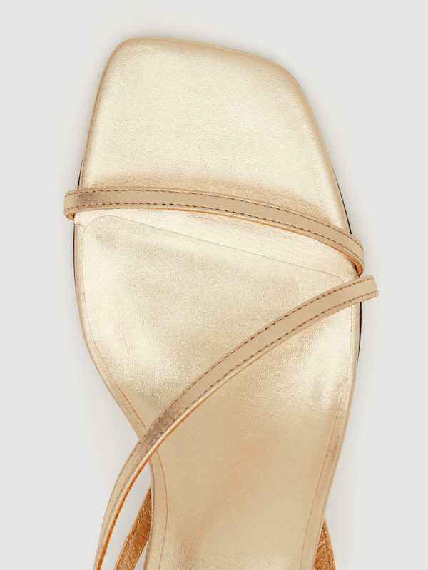 Shoshana Block Heel - Gold Leather