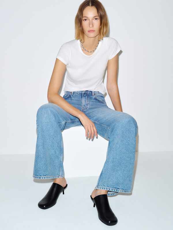 Phadra Heeled Mule - Black Leather