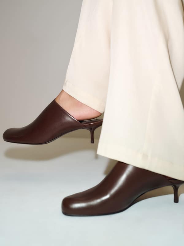 Phadra Heeled Mule - Espresso Leather