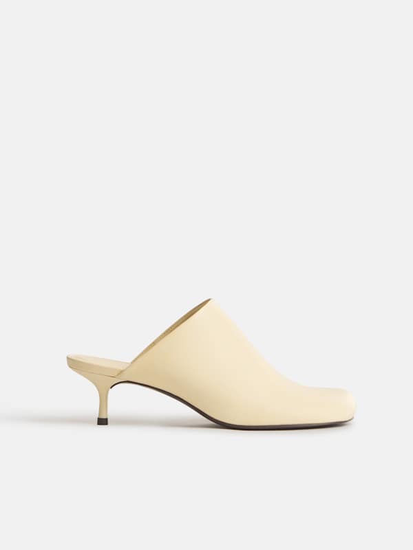 Phadra Heeled Mule - Parmesan Leather