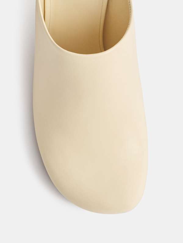 Phadra Heeled Mule - Parmesan Leather
