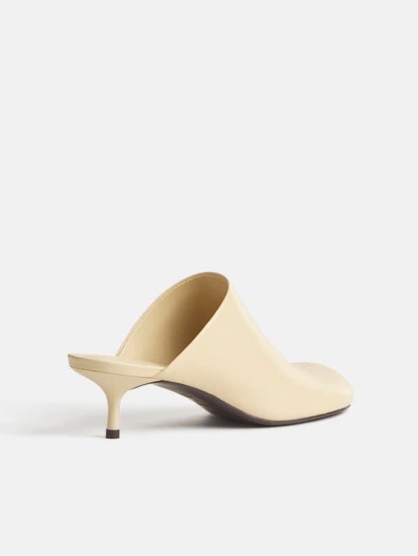 Phadra Heeled Mule - Parmesan Leather