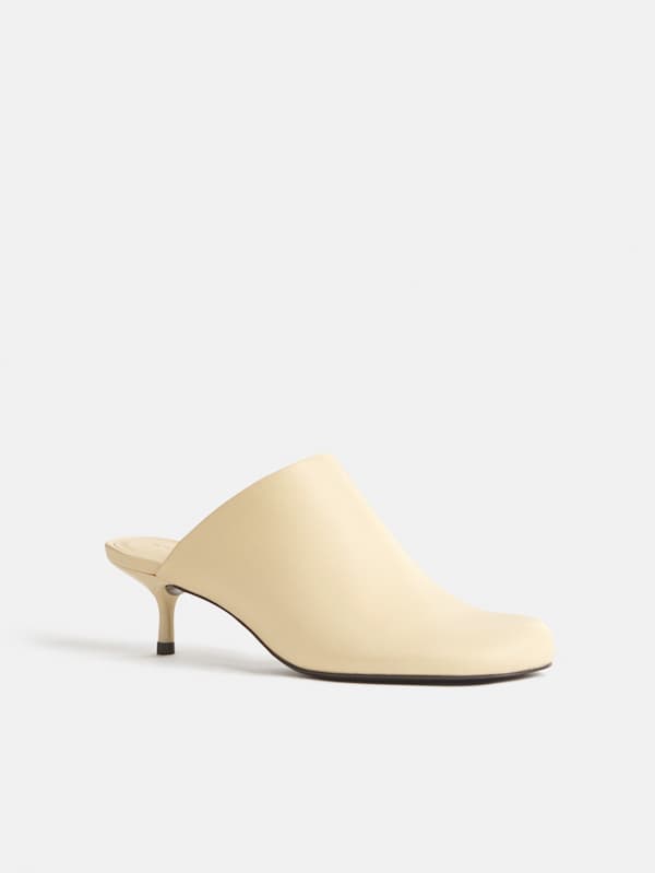 Phadra Heeled Mule - Parmesan Leather