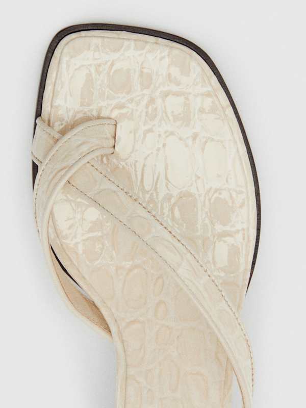 Sonoma Heeled Sandal - Almond Croc Patent