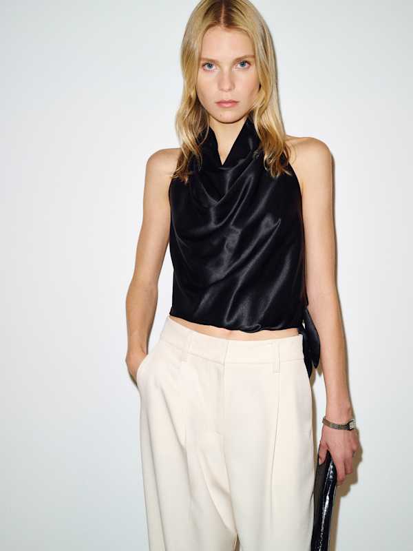 Jony Silk Top - Black