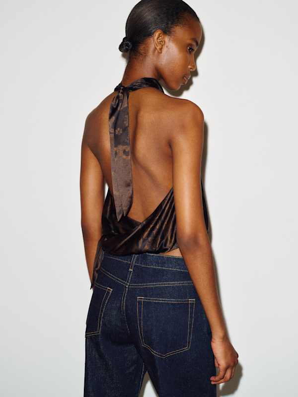Jony Silk Top - Onyx Tapestry