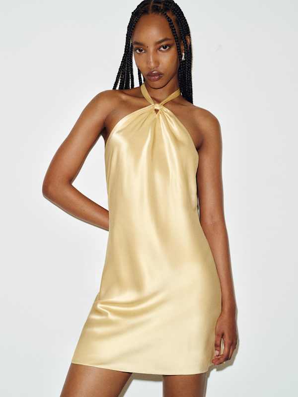 Opaline Silk Dress - Blonde