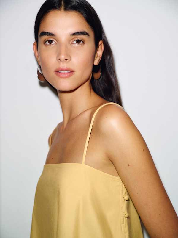 Zeno Poplin Top - Sunshine