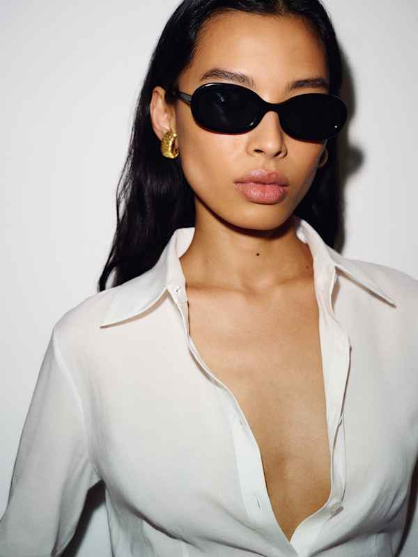 Raya Fitted Voile Shirt - White