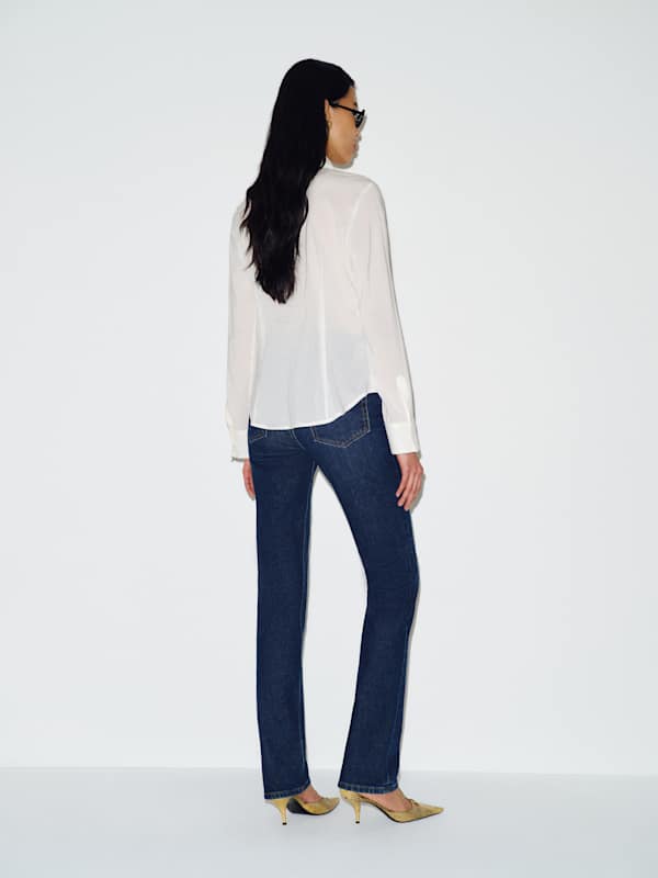 Raya Fitted Voile Shirt - White