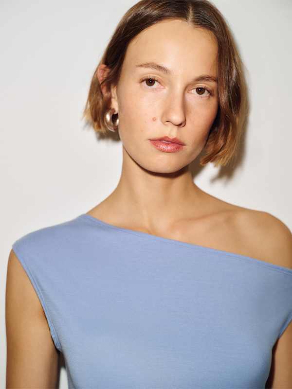 Madeline Knit Dress - Skyline