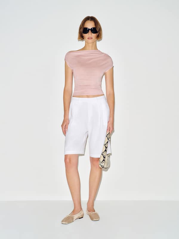 Nora Knit Top - Heather Pink