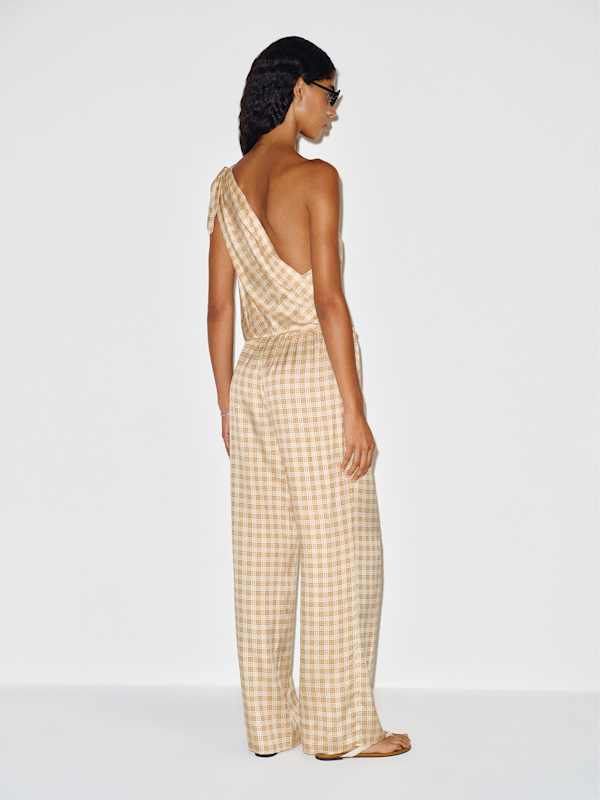 Jenni Silk Twill Jumpsuit - Diane Check