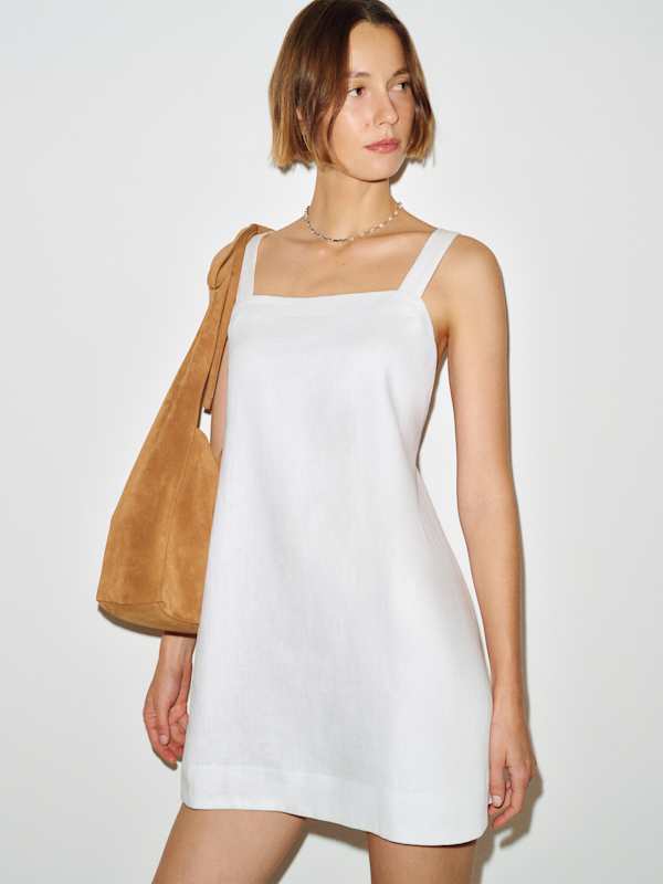 Luella Linen Dress - White