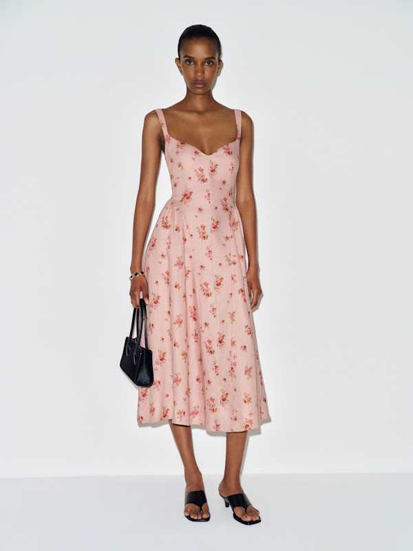 Birdie Linen Dress - Tea Time